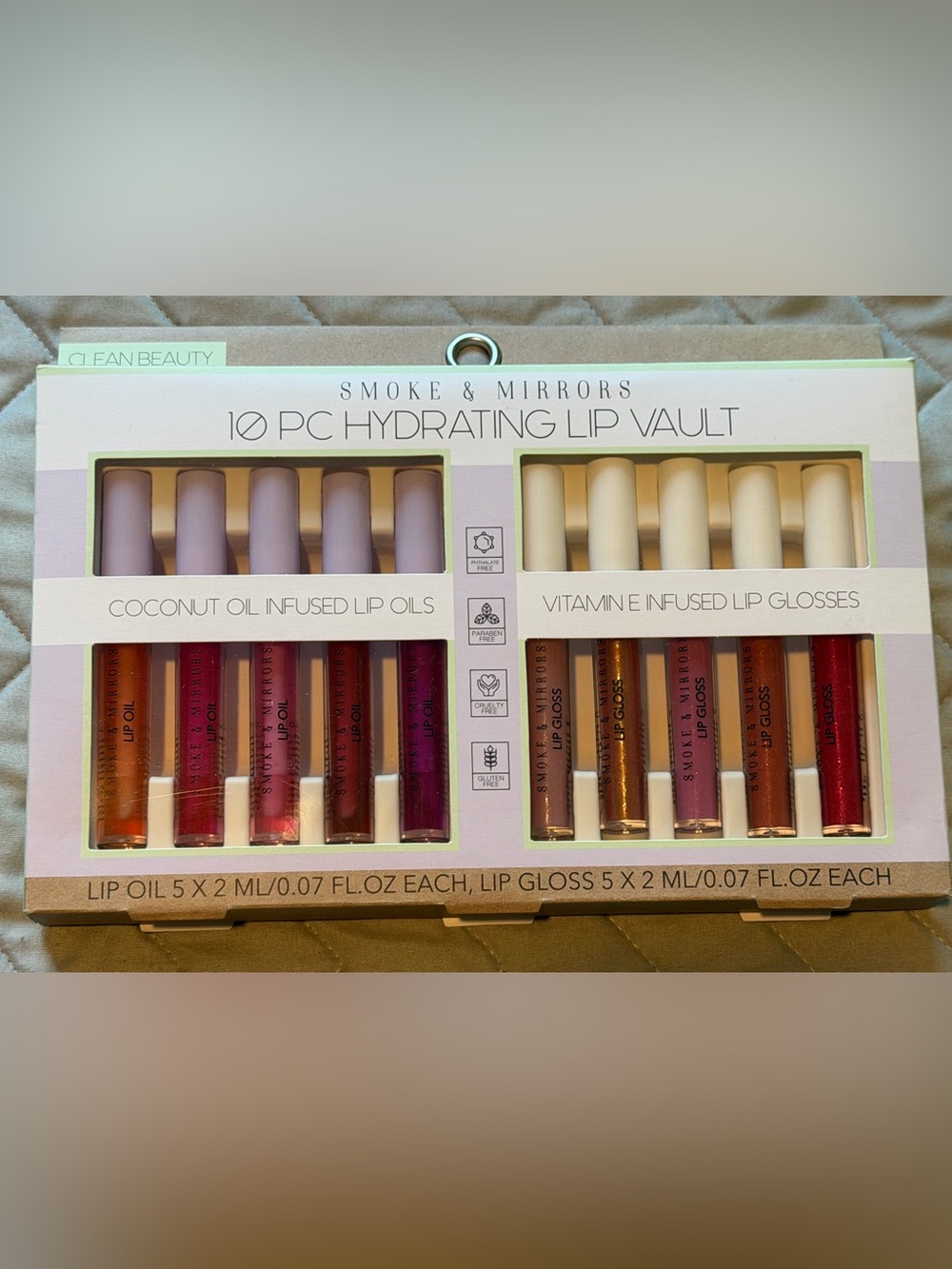 Smoke and Mirrors 10-Pc Hydrating Lip Vault - Pink & Nude Shades